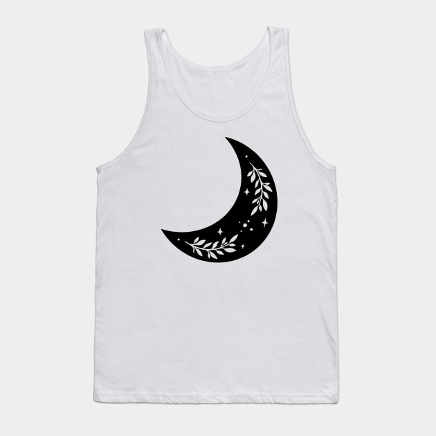 Moon Art T-Shirt Tank Top by OgogoPrintStudio